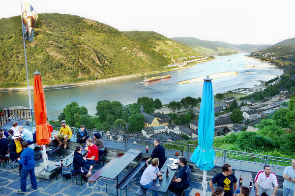 Rhine view as seen from Burg Stahleck, Bacharach, Germany
