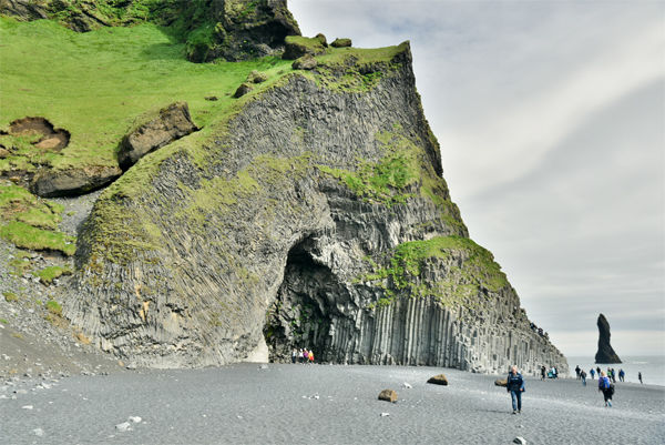 Hexagonal columns at Reynisfjara, South Coast, Iceland