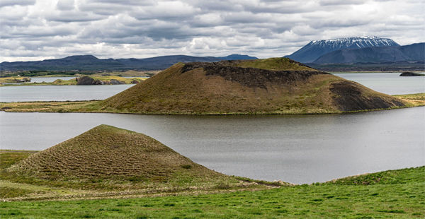 Skútustaðir pseudocraters, Lake Mývatn, Iceland