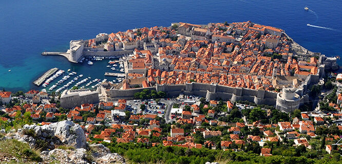 Dubrovnik as seen from Mount Srđ, Croatia