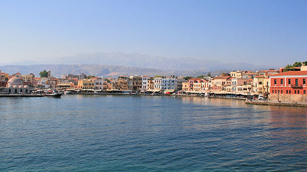 Chania Harbor, Crete, Greece 