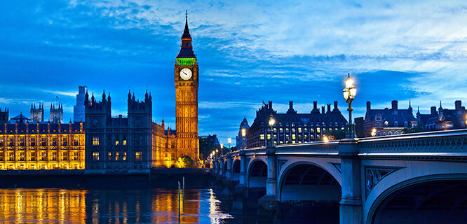 Big Ben and Westminster Bridge, London, England