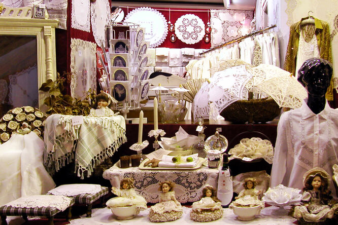 Lace shop, Brussels, Belgium