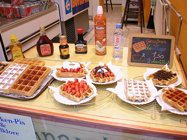 Waffle options in Brussels, Belgium