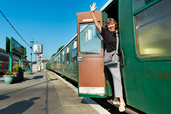Swanage Railway steam train, Swanage, England