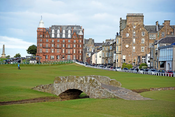 Old Course and Swilcan Bridge, St. Andrews, Scotland