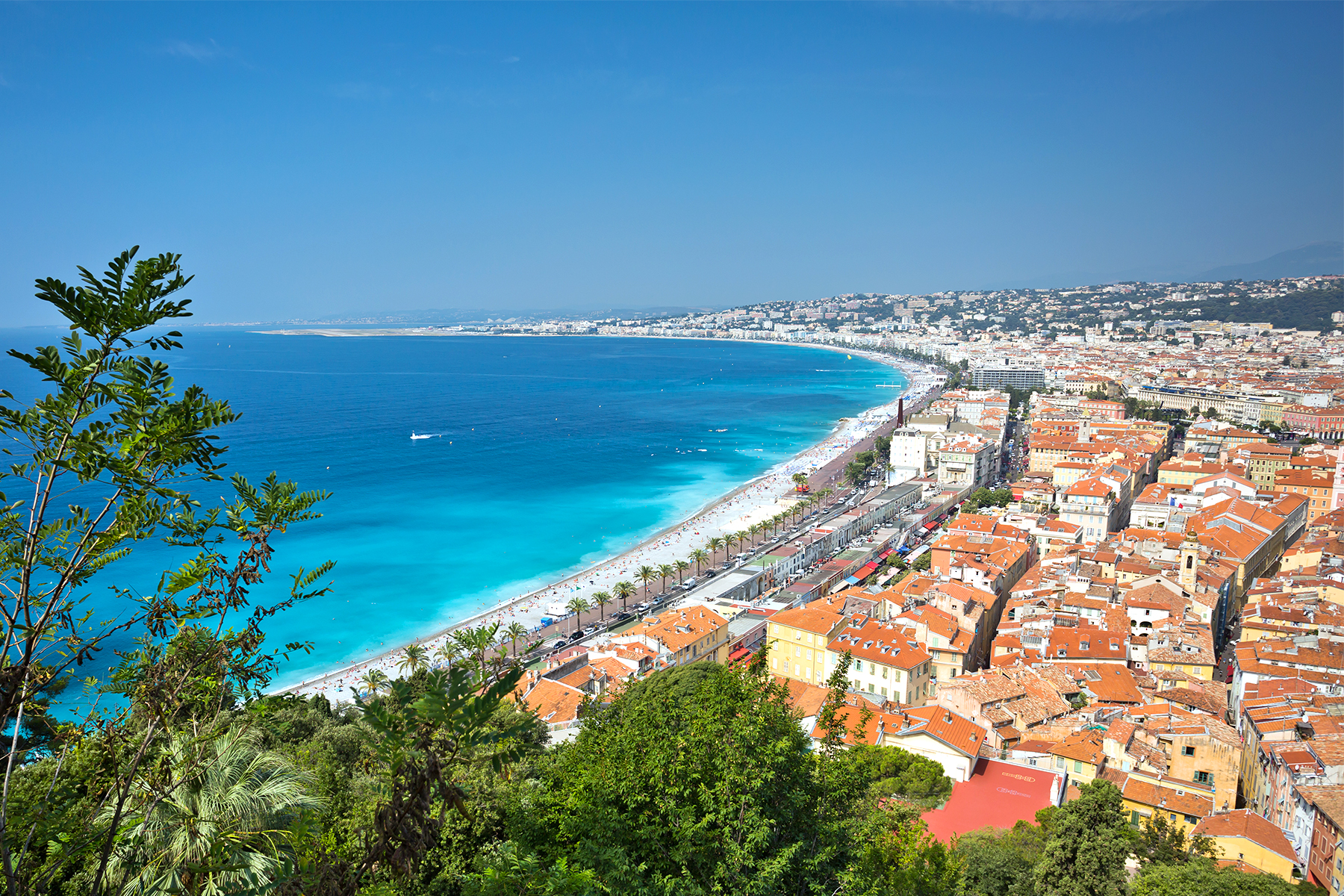 The French Mediterranean sea and coast line in Provence French Riviera