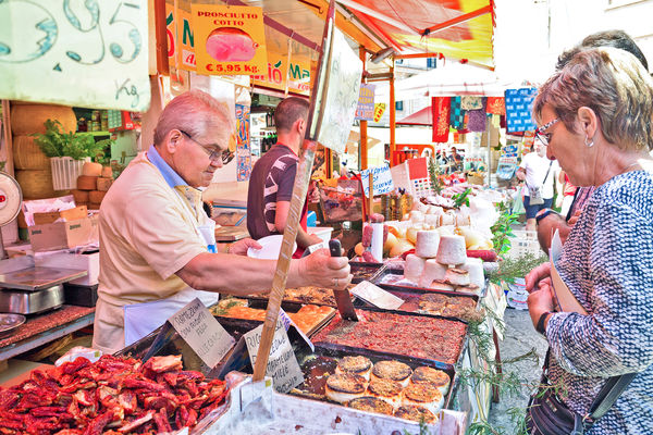 Ballaro Market in Palermo, Sicily, Italy