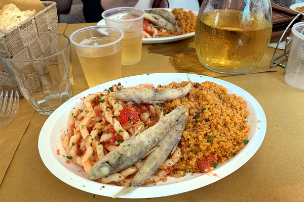 Delicios couscous in Trapani, Sicily, Italy