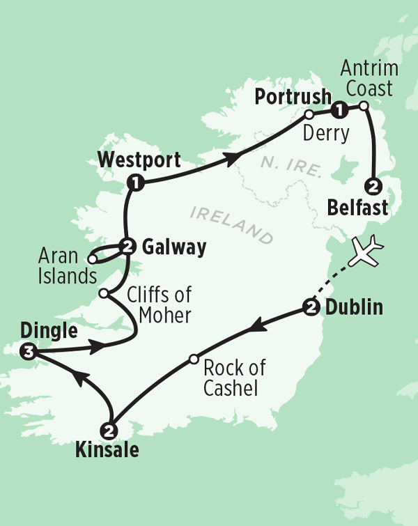 14 day driving tour of ireland