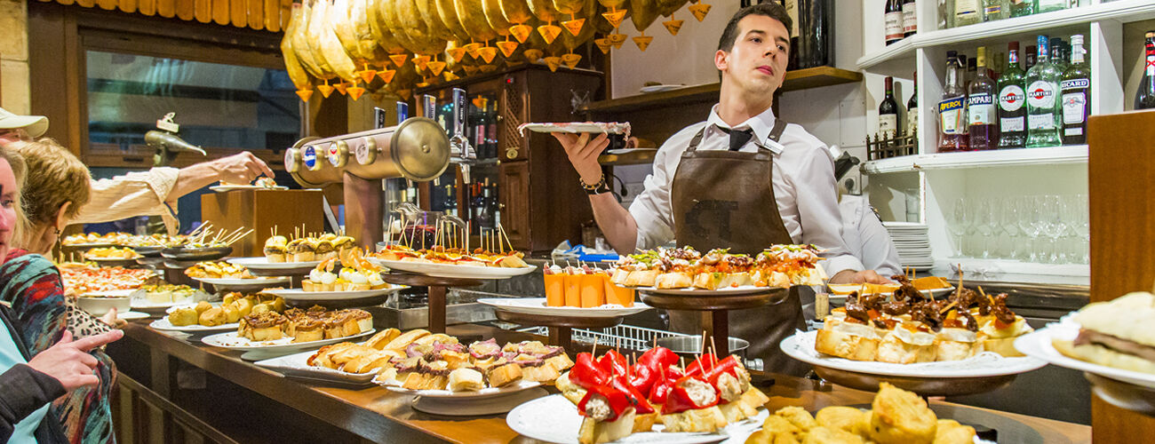Tapas bar in San Sebastián, Spain