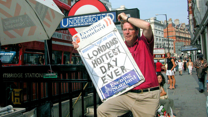 Rick in the London heat, London, England