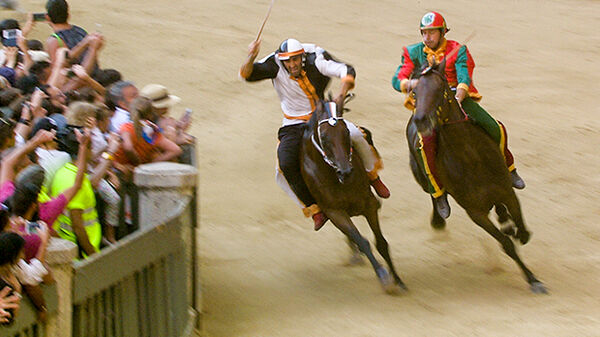 Racers in the Palio, Siena, Italy
