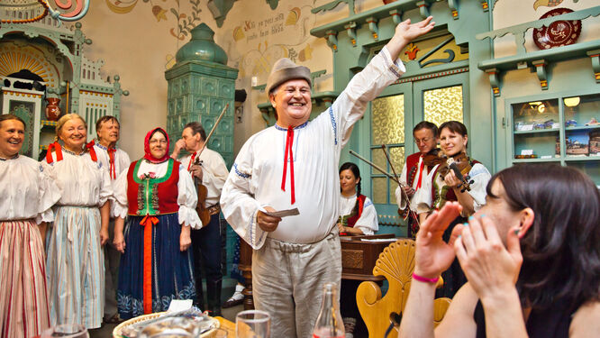 Traditional costume in Pustevny, Czech Republic