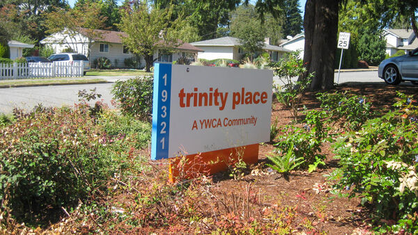 Sign for Trinity Place, Edmonds, WA