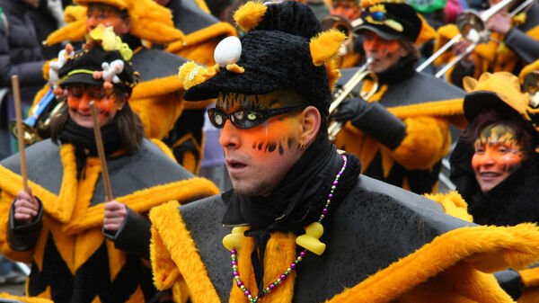 Participants in Orange Parade, Belfast, Northern Ireland