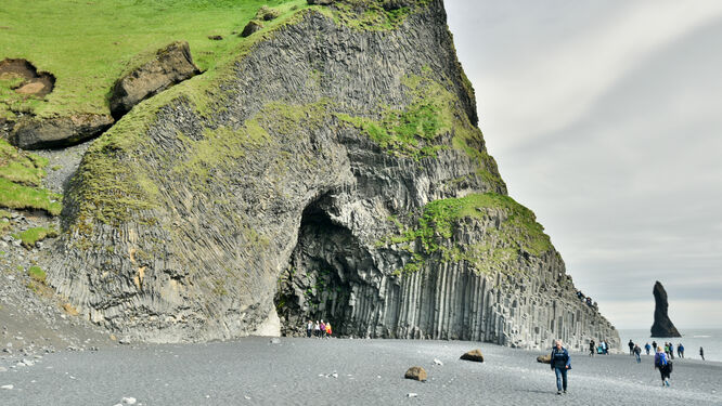 Hexagonal columns at Reynisfjara, South Coast