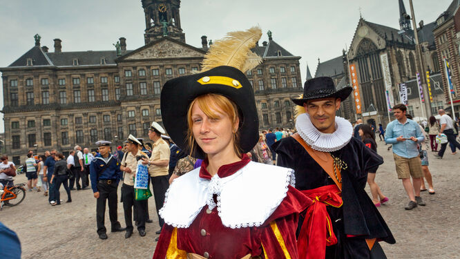 Festivities on Dam Square, Amsterdam
