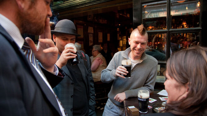 Pub in Temple Bar neighborhood, Dublin, Ireland
