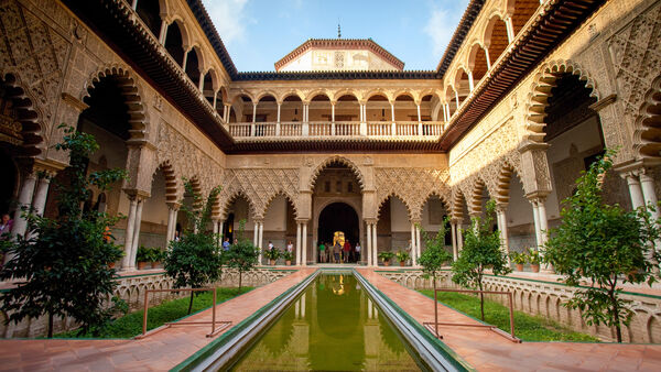 Courtyard of the Maidens, Alcázar, Sevilla, Spain