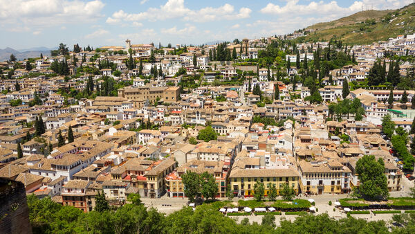 View of Sacromonte from the Alhambra, Granada