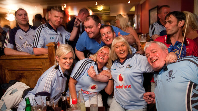 Soccer fans in a bar, Ireland