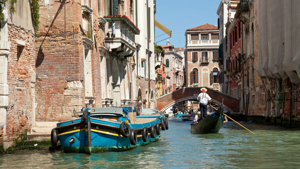 Canal boats, Venice, Italy