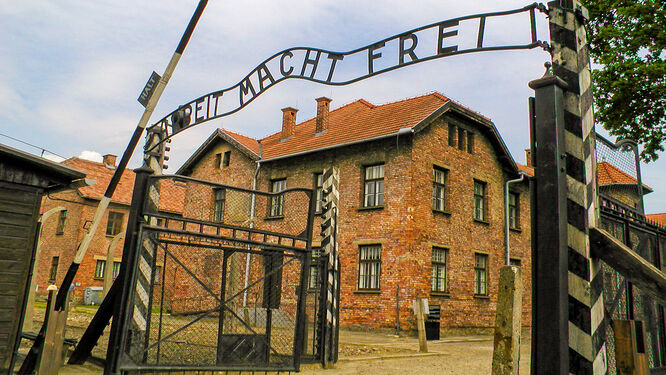 Entrance gate at Auschwitz 