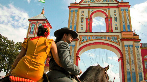 Entrance gate at April Fair, Sevilla