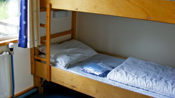Bunk bed in hostel, England