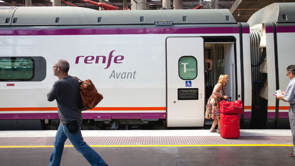 Train boarding platform, Spain