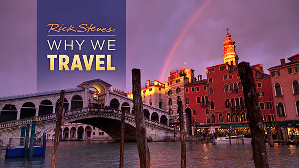 Venice, Italy: Rialto Bridge with Rainbow