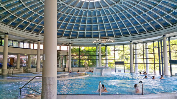 Large indoor spa pools at the Caracalla Spa in Baden-Baden, Germany