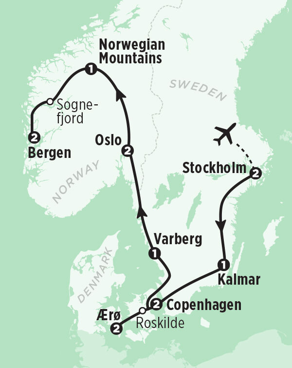 Scandinavia Tour Norway Sweden And Denmark In 14 Days Rick Steves   Scandinavia Tour Map 23 