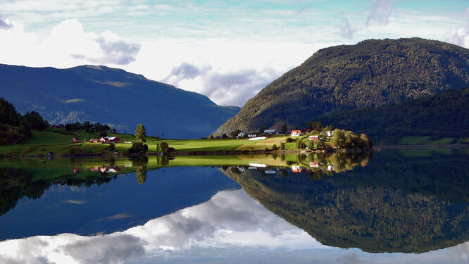 Lustrafjord arm of the Sognefjord