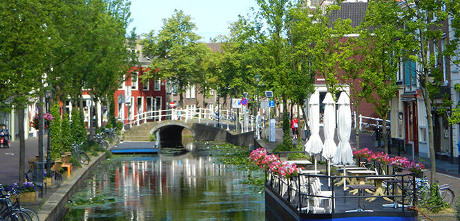 A canal in Delft, the Netherlands