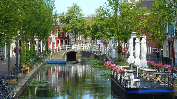 A canal in Delft, the Netherlands