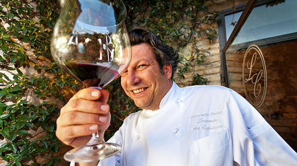 man with italian wine