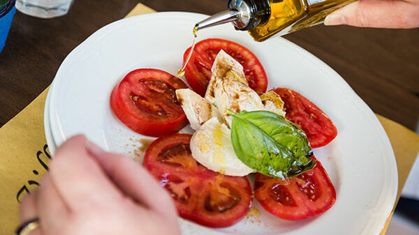 italy burrata and tomatoes