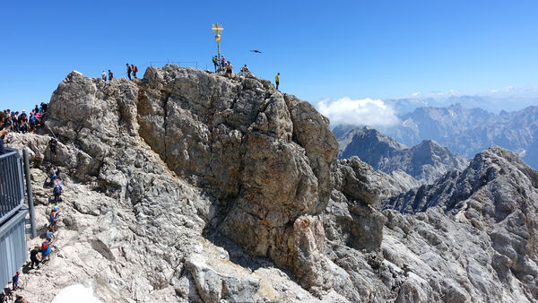 Zugspitze summit, above Bavaria's Garmisch-Partenkirchen (and Tirol's Ehrwald)