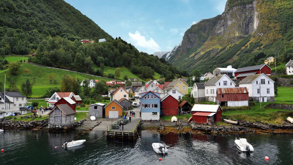 The village of Undredal, on Norway's Aurlandsfjord