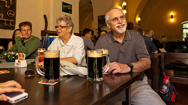 Pub patrons in Budapest