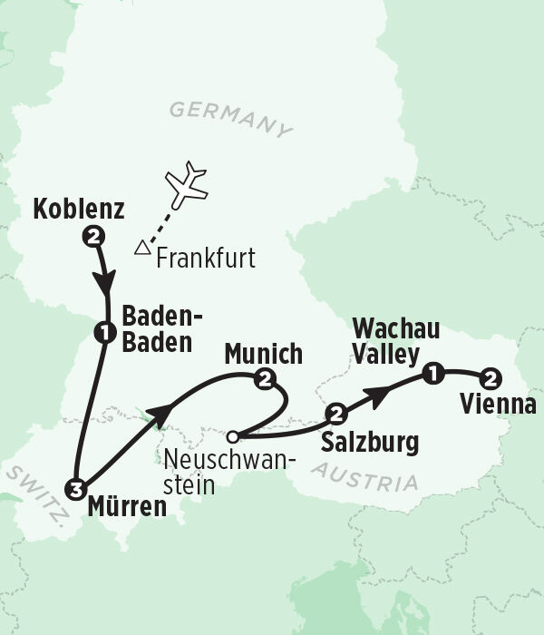 Germany-Austria-Switzerland Tour Map - Rick Steves
