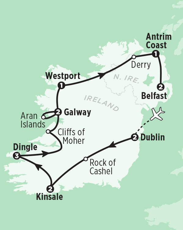 Ireland Tour Map - Rick Steves