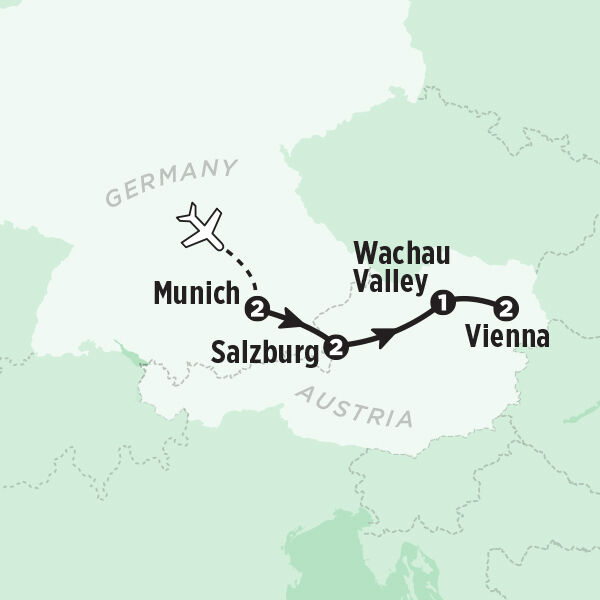 Munich-Salzburg-Vienna Tour Map - Rick Steves