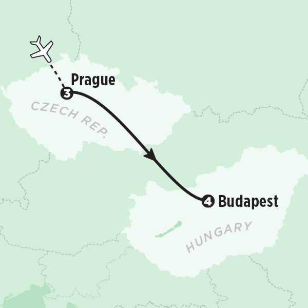 Prague-Budapest Tour Map - Rick Steves