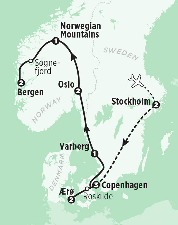 Scandinavia Tour Map - Rick Steves