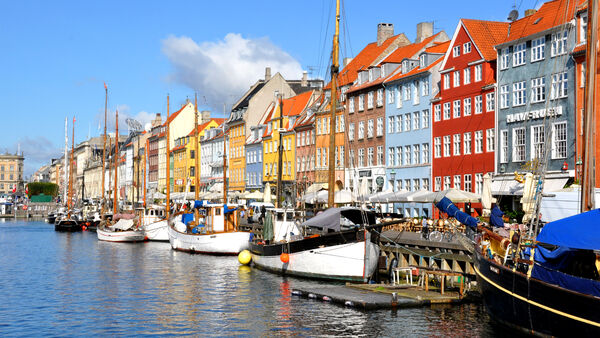 Boats moored in Nyhavn, Copenhagen