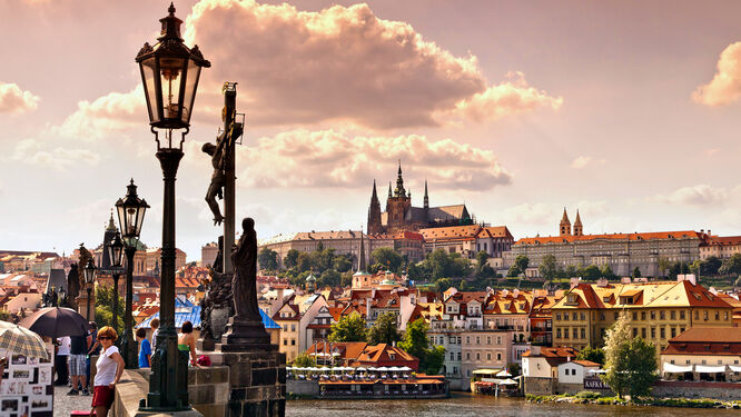 Prague's Castle Hill, as seen from the Charles Bridge