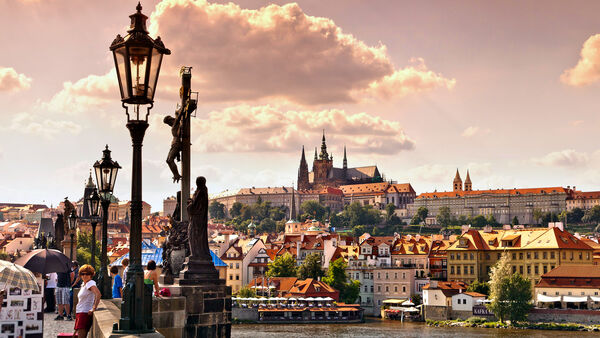 Prague's Castle Hill, as seen from the Charles Bridge